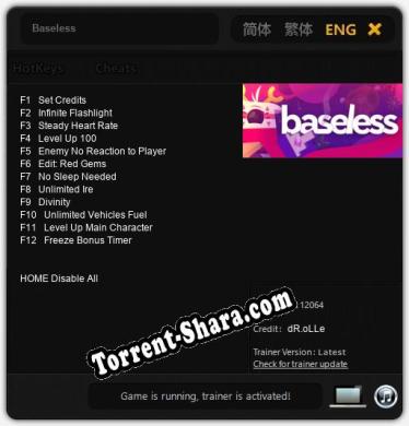 Трейнер для Baseless [v1.0.7]