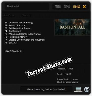 Bastionfall: Читы, Трейнер +8 [FLiNG]