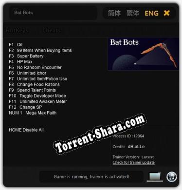 Bat Bots: Читы, Трейнер +13 [dR.oLLe]