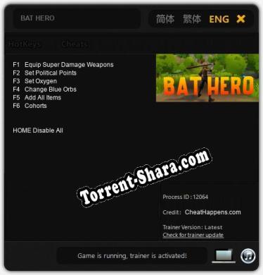 Трейнер для BAT HERO [v1.0.8]