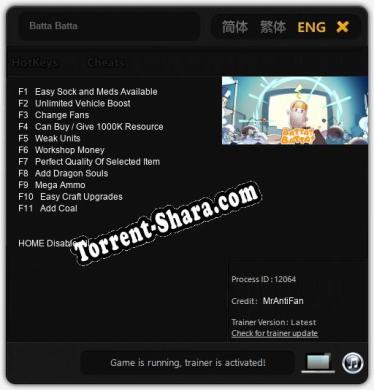 Batta Batta: Читы, Трейнер +11 [MrAntiFan]