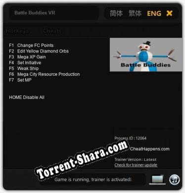 Трейнер для Battle Buddies VR [v1.0.5]