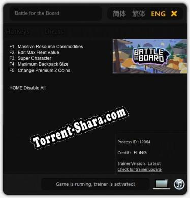Battle for the Board: Трейнер +5 [v1.8]