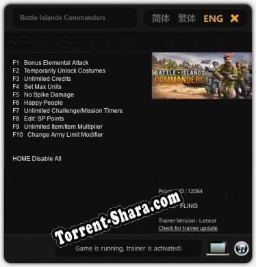 Трейнер для Battle Islands Commanders [v1.0.4]