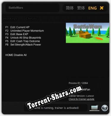 Трейнер для BattleWars [v1.0.9]