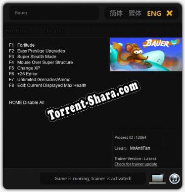 Трейнер для Bauer [v1.0.4]