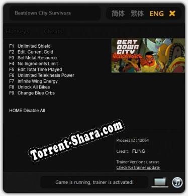 Beatdown City Survivors: Читы, Трейнер +9 [FLiNG]