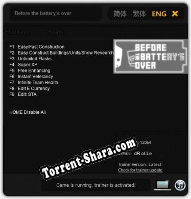 Before the battery´s over: Читы, Трейнер +9 [dR.oLLe]