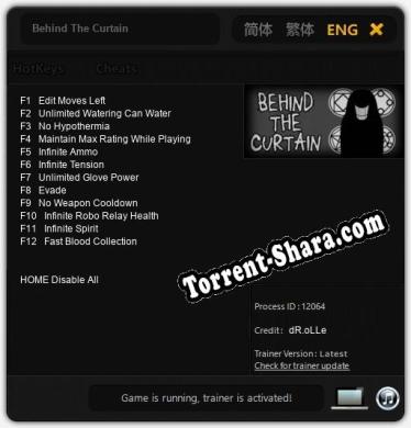 Behind The Curtain: Трейнер +12 [v1.6]