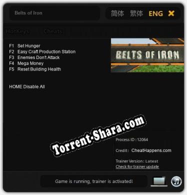 Belts of Iron: ТРЕЙНЕР И ЧИТЫ (V1.0.28)