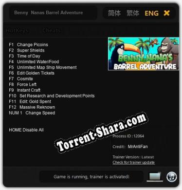 Benny  Nanas Barrel Adventure: Трейнер +13 [v1.1]