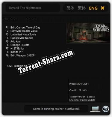 Beyond The Nightmares: Читы, Трейнер +9 [FLiNG]