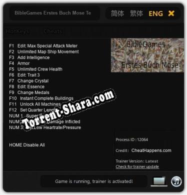 BibleGames Erstes Buch Mose Teil 1: ТРЕЙНЕР И ЧИТЫ (V1.0.47)