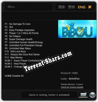 Bibou: ТРЕЙНЕР И ЧИТЫ (V1.0.8)