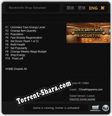 Blacksmith Shop Simulator: Читы, Трейнер +10 [CheatHappens.com]