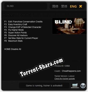 Трейнер для BLIND [v1.0.2]