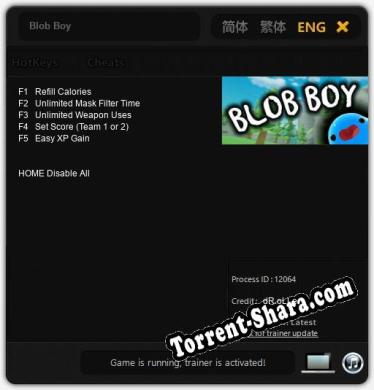 Трейнер для Blob Boy [v1.0.7]