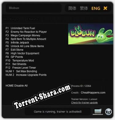 Blobun: Читы, Трейнер +14 [CheatHappens.com]