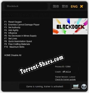 Blockdock: Трейнер +10 [v1.4]