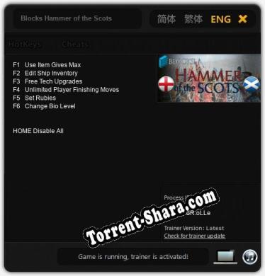 Blocks Hammer of the Scots: Трейнер +6 [v1.3]