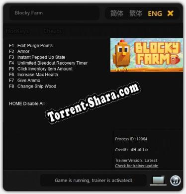 Blocky Farm: Трейнер +8 [v1.9]