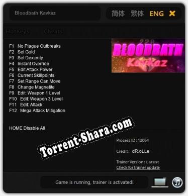 Bloodbath Kavkaz: Трейнер +12 [v1.7]