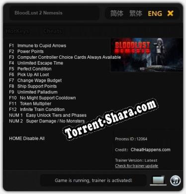 BloodLust 2 Nemesis: Трейнер +14 [v1.4]