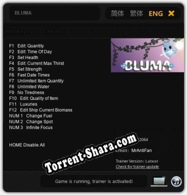 BLUMA: Трейнер +15 [v1.9]