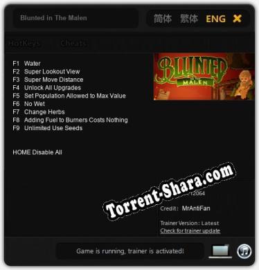 Blunted in The Malen: Читы, Трейнер +9 [MrAntiFan]