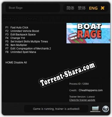 Boat Rage: Читы, Трейнер +8 [CheatHappens.com]