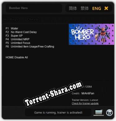 Bomber Hero: Трейнер +6 [v1.2]
