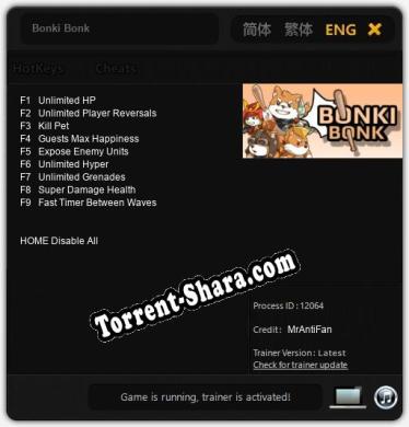 Трейнер для Bonki Bonk [v1.0.7]