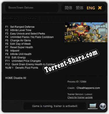 BoomTown Deluxe: Трейнер +13 [v1.8]