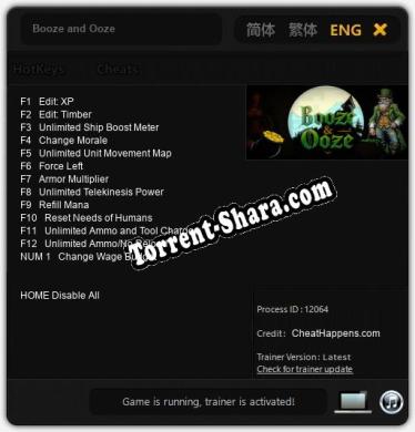 Трейнер для Booze and Ooze [v1.0.6]