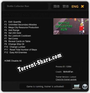 Bottle Collector Run: Трейнер +12 [v1.8]