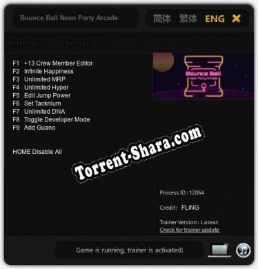 Bounce Ball Neon Party Arcade: ТРЕЙНЕР И ЧИТЫ (V1.0.3)