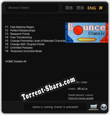 Bounce Classic: ТРЕЙНЕР И ЧИТЫ (V1.0.10)