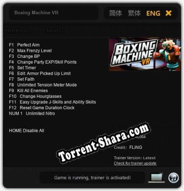 Boxing Machine VR: Читы, Трейнер +13 [FLiNG]