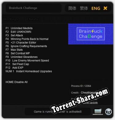 Трейнер для Brainfuck Challenge [v1.0.4]
