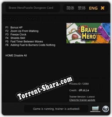 Brave HeroPuzzle Dungeon Card: Читы, Трейнер +6 [dR.oLLe]