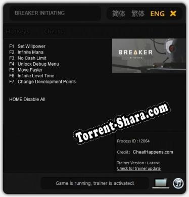 BREAKER INITIATING: Читы, Трейнер +7 [CheatHappens.com]