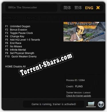 Трейнер для BRGs The Stonecutter [v1.0.1]