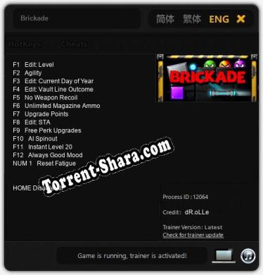 Brickade: Трейнер +13 [v1.7]