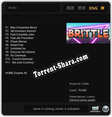 Brittle: ТРЕЙНЕР И ЧИТЫ (V1.0.1)