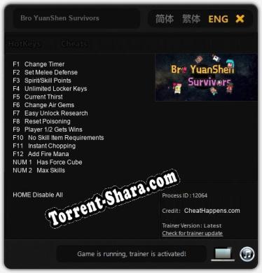 Bro YuanShen Survivors: Трейнер +14 [v1.9]