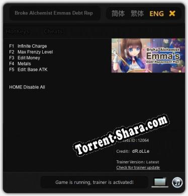 Трейнер для Broke Alchemist Emmas Debt Repayment Plan [v1.0.8]