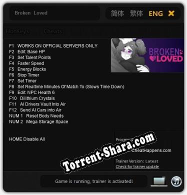 Broken  Loved: ТРЕЙНЕР И ЧИТЫ (V1.0.67)