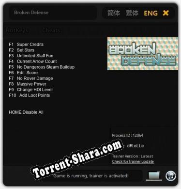 Broken Defense: Трейнер +10 [v1.1]