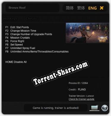 Bronze Hoof: Читы, Трейнер +8 [FLiNG]