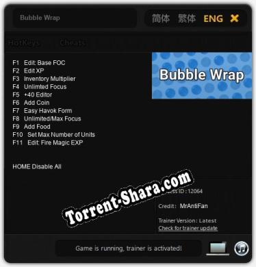 Bubble Wrap: ТРЕЙНЕР И ЧИТЫ (V1.0.99)
